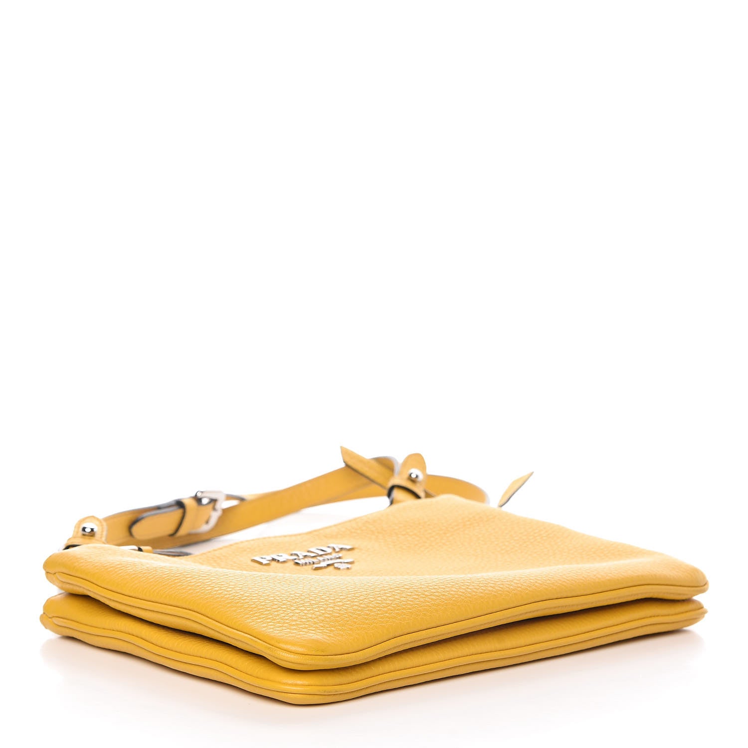Prada Vitello Phenix Double Zip Crossbody Bag Soleil 2 of 9