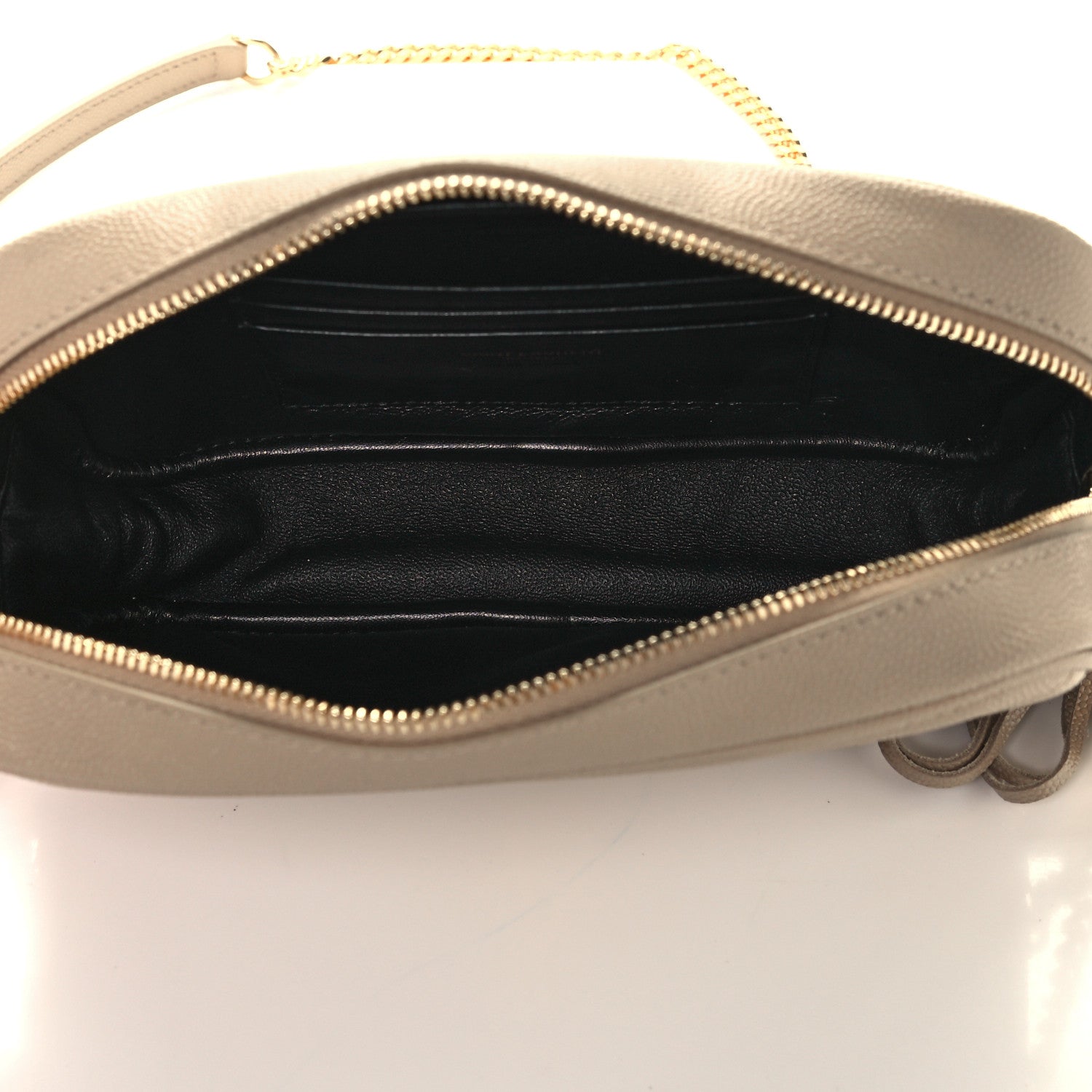 Saint Laurent Grain De Poudre Matelasse Monogram Mini Lou Camera Bag Dark Beige 5 of 10