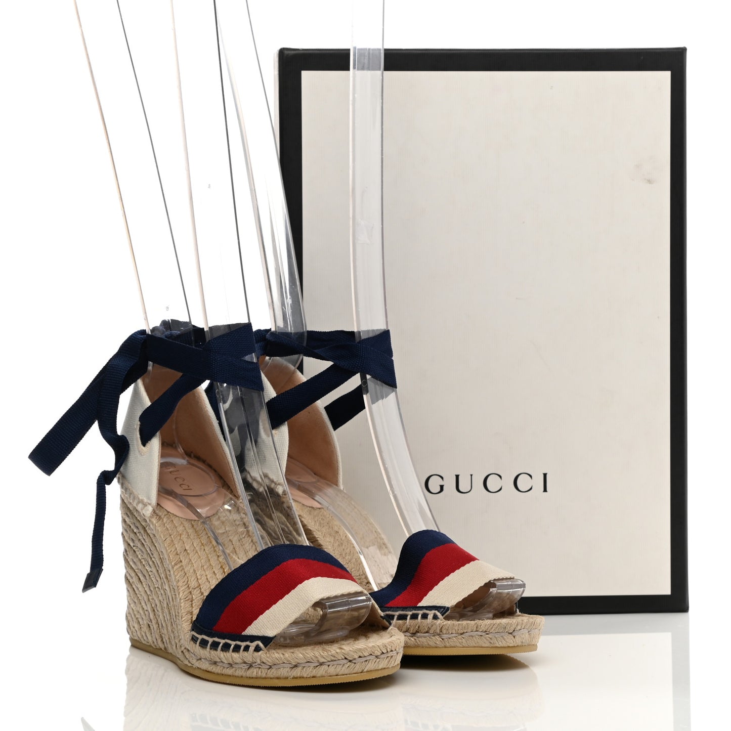 Canvas Sylvie Web Ankle Wrap Espadrille Wedge Sandals 37.5 Mystic White Hibiscus Red Maritime
