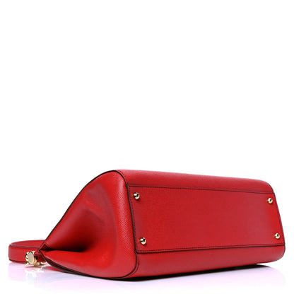 Dolce & Gabbana Dauphine Medium Miss Sicily Satchel Dark Red 3 of 4