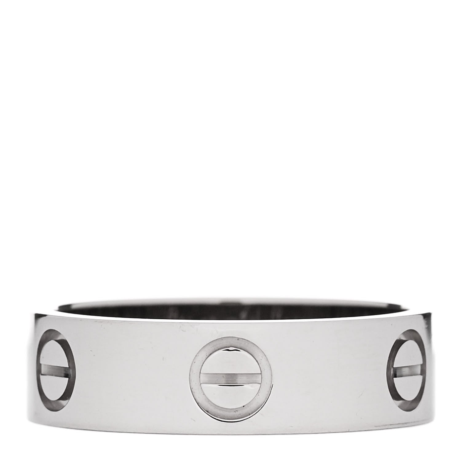 Cartier 18K White Gold 5.5mm LOVE Ring 55 7.25 1 of 6