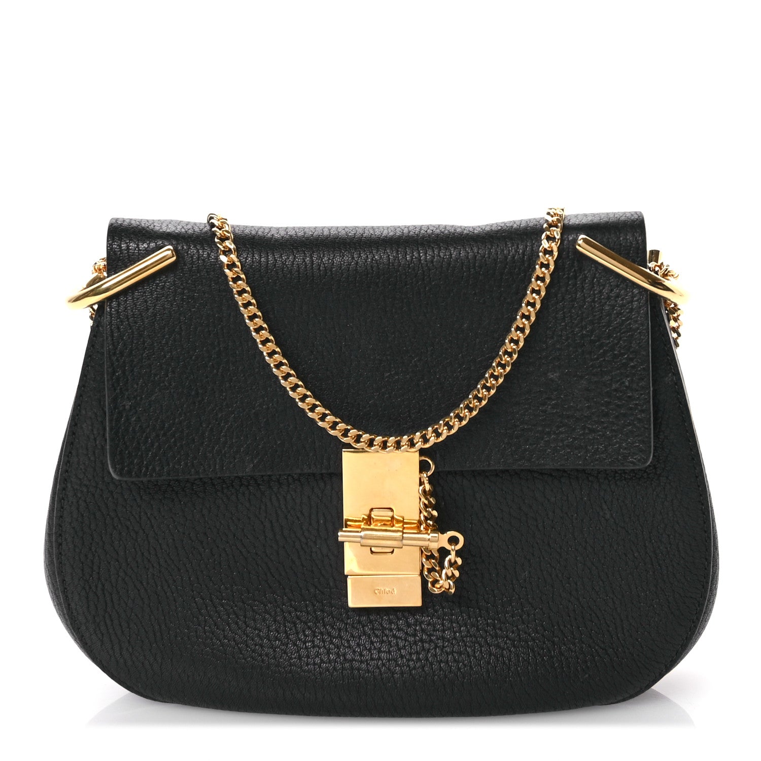 Chloe Grained Lambskin Drew Shoulder Bag Black 1 of 11