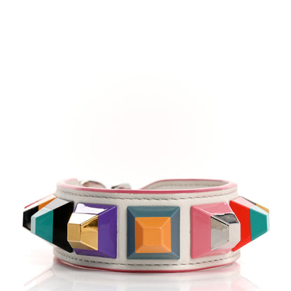 Fendi Vitello Dolce Plexiglass Studded Mini Strap You White Multicolor 2 of 8