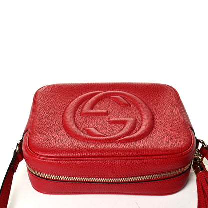 Gucci Pebbled Calfskin Small Soho Disco Bag Tabasco Red 5 of 6