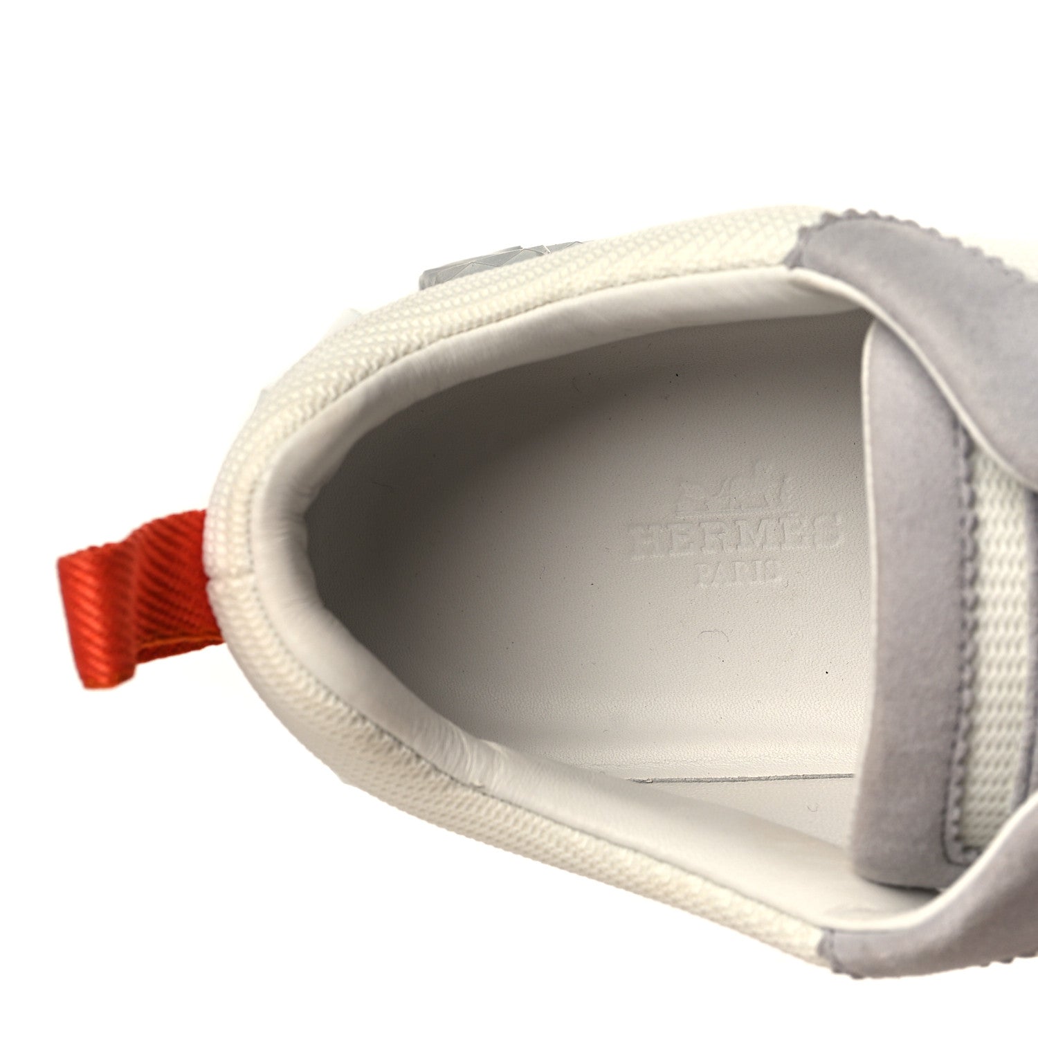 Hermes Technical Canvas Suede Goatskin Bouncing Sneakers 40.5 White Multicolor 6 of 7