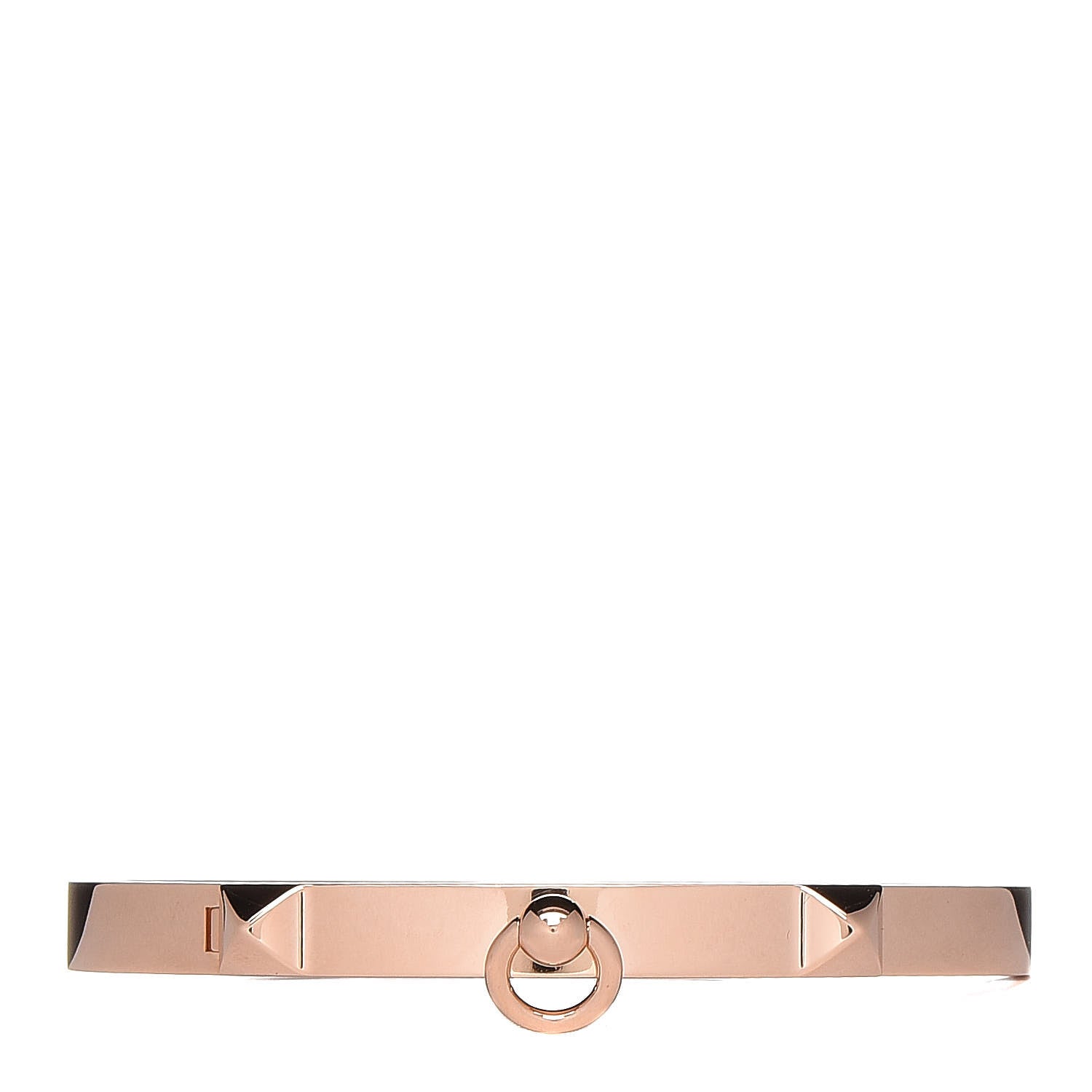 Hermes 18K Rose Gold PM Collier De Chien Bracelet LG 1 of 5
