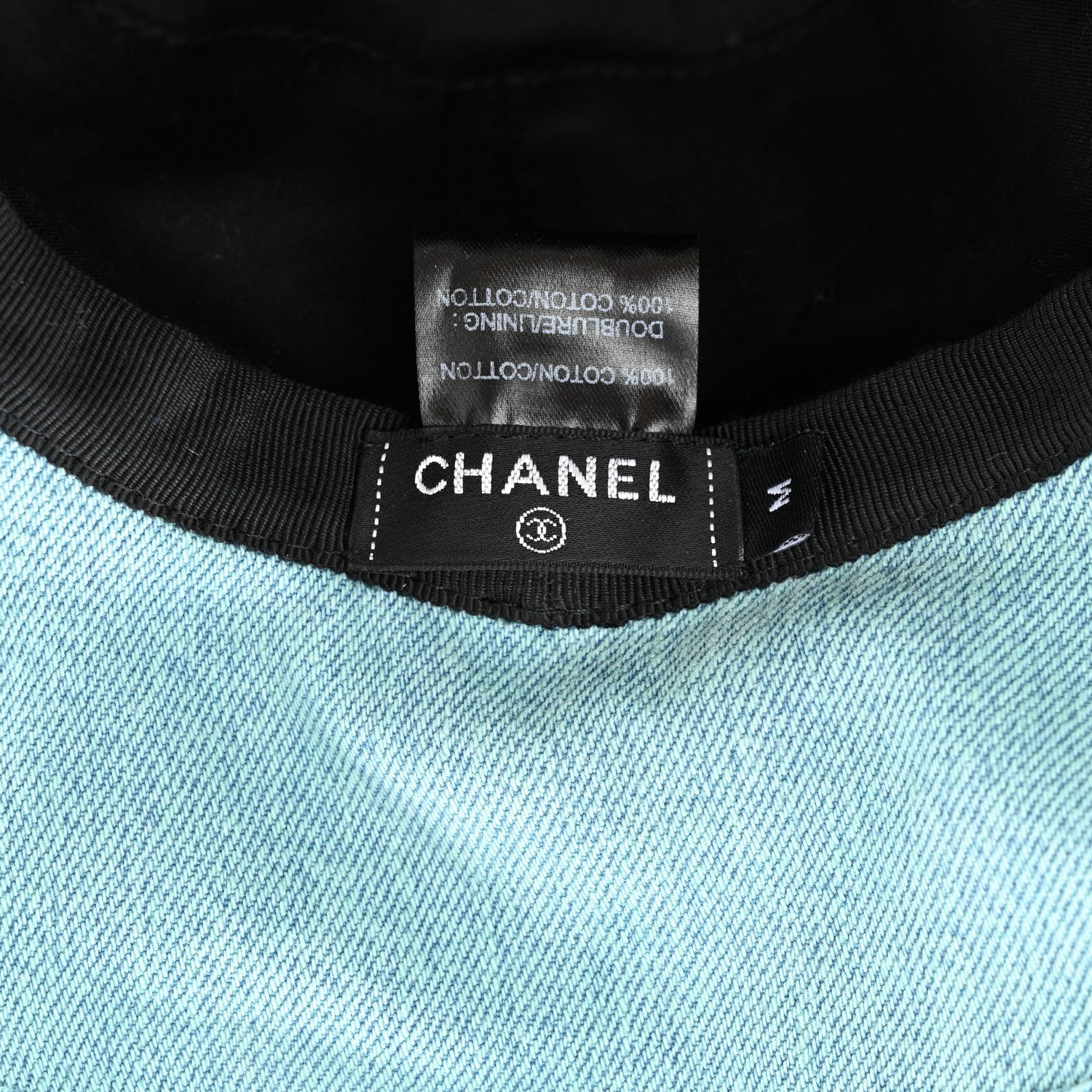 Chanel Denim CC Bucket Hat M Light Blue 8 of 8