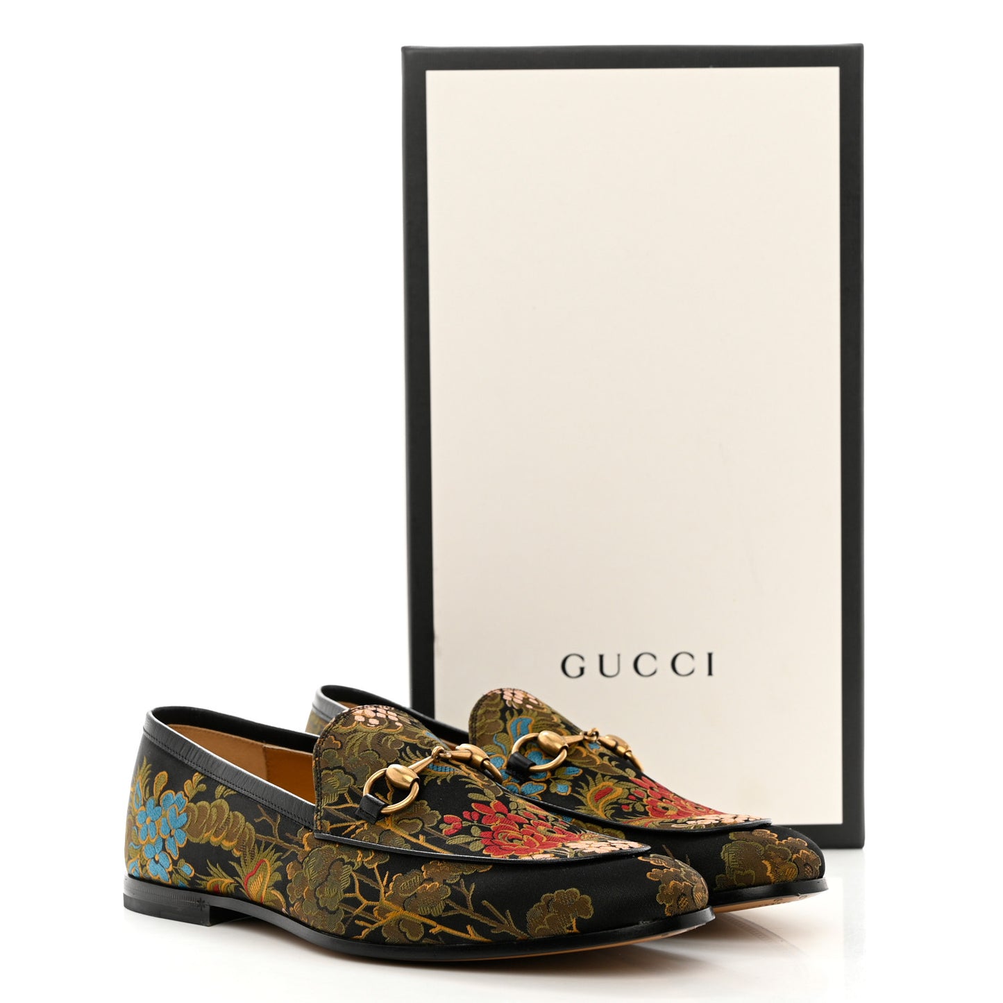 Jacquard Horsebit Artichoke Flower Mens Jordaan Loafers 7 Black Multicolor