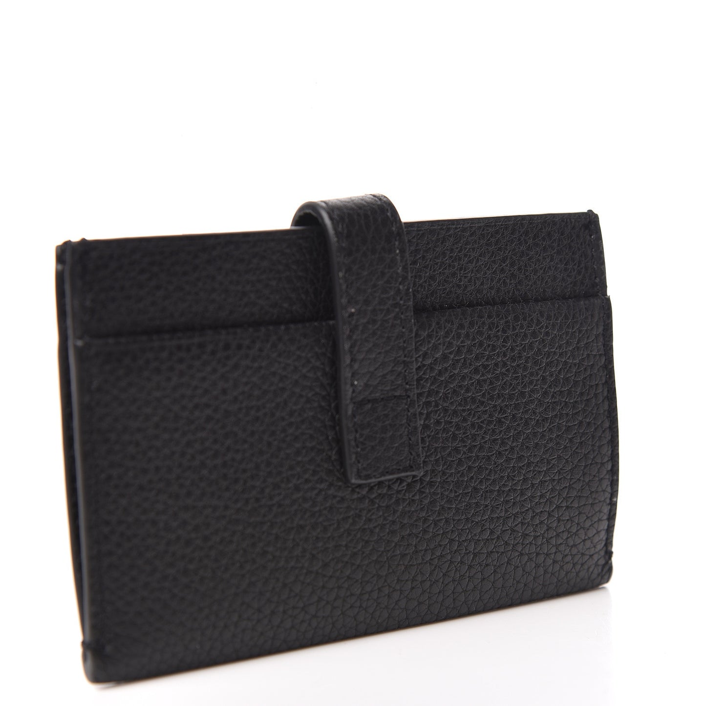 Grained Calfskin Sac De Jour Souple Card Case Black