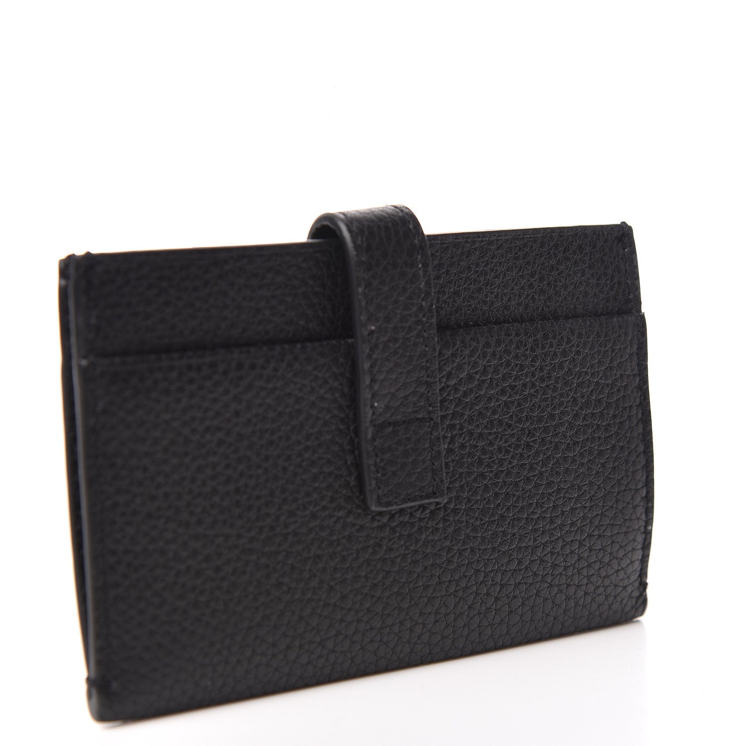 Saint Laurent Grained Calfskin Sac De Jour Souple Card Case Black 3 of 7