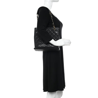 Chanel Caviar Quilted Petit Shopping Tote PST Black 2 of 11