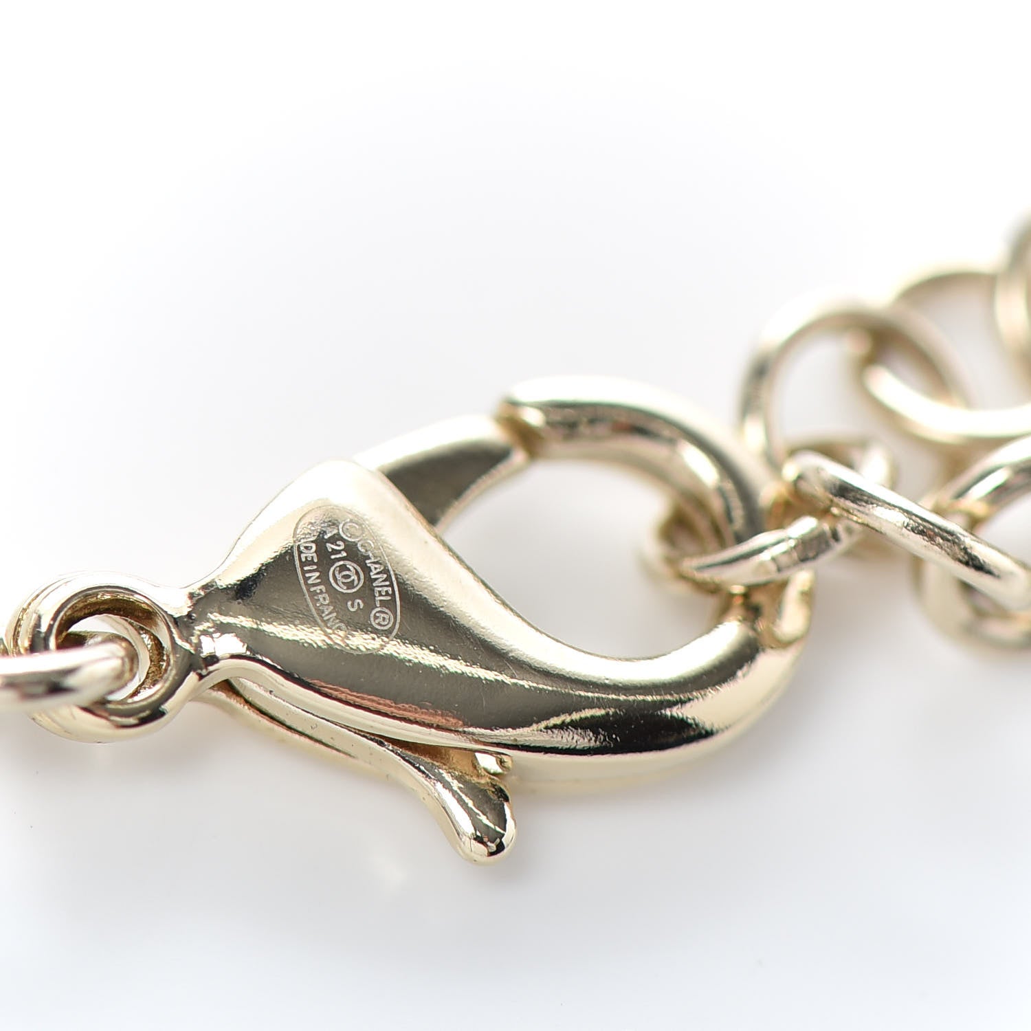 Chanel Crystal CC Chain Bracelet Gold 4 of 4
