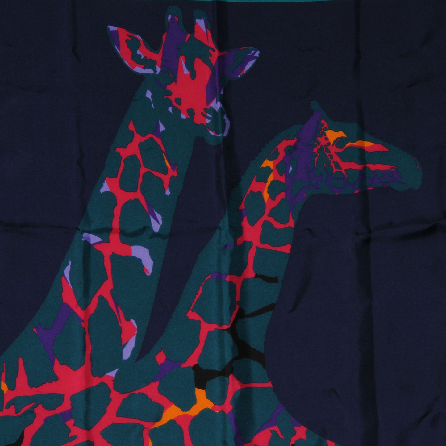Silk Leopard Giraffe Scarf