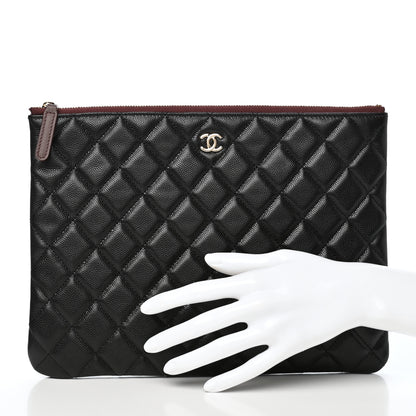 Chanel Caviar Quilted Medium Cosmetic Case Black 2 of 8