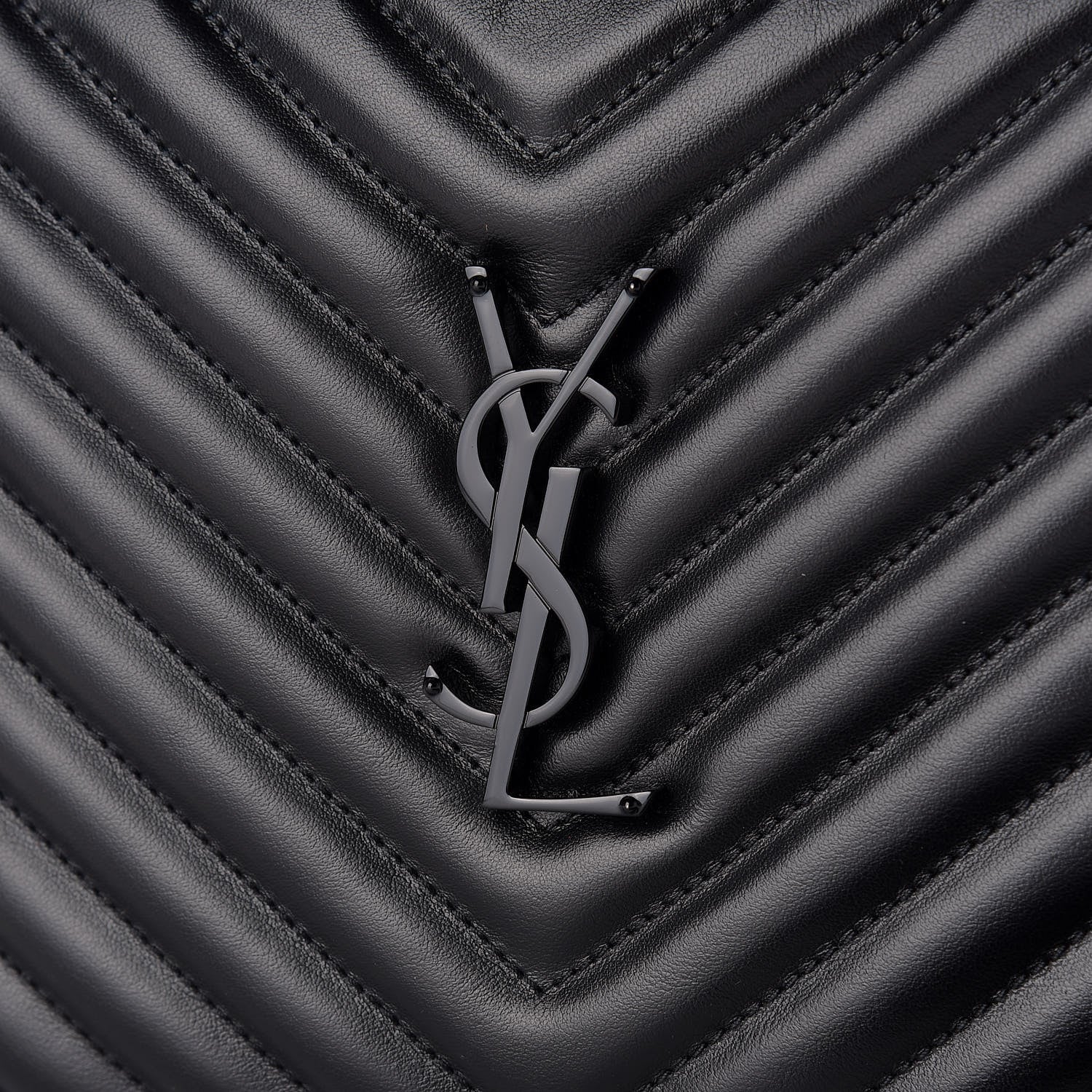 Saint Laurent Calfskin Matelasse Monogram Lou Camera Bag Black 11 of 11