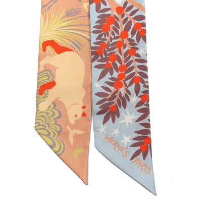 Hermes Silk Le Charme D Orphee Twilly Ciel Beige Rose 4 of 4
