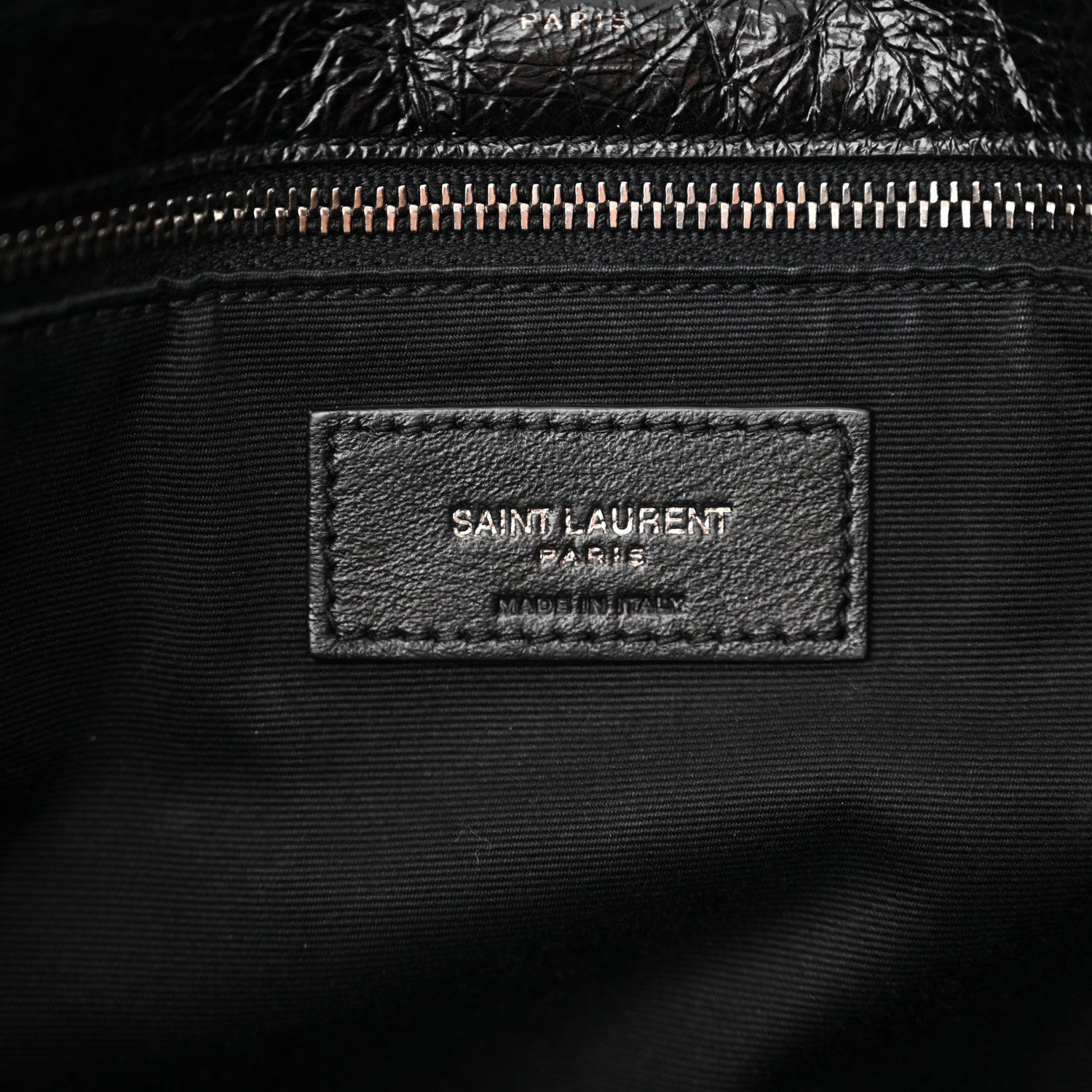 Saint Laurent Crinkled Calfskin Matelasse Monogram Large Niki Chain Satchel Black 6 of 13