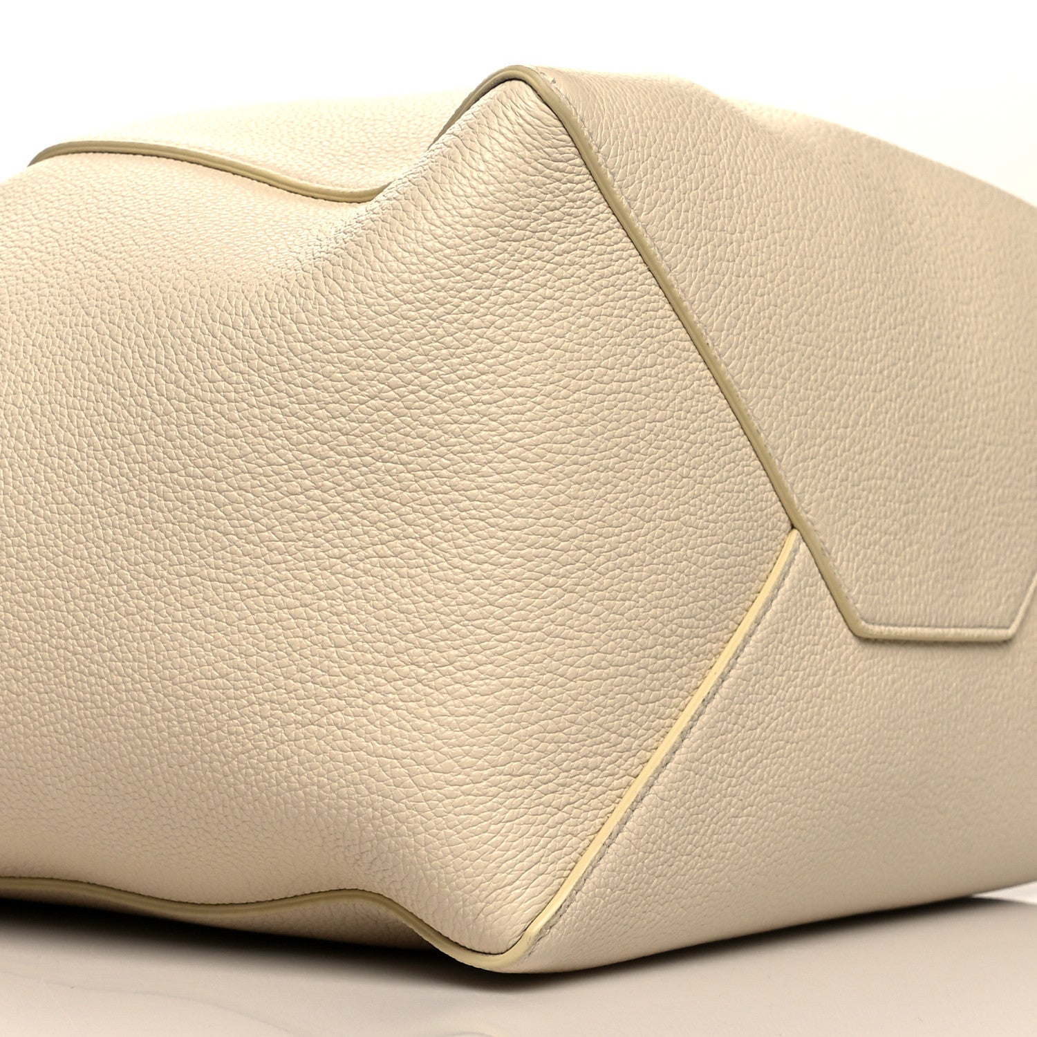 Celine Soft Grained Calfskin Small Belt Cabas Phantom Vanilla 8 of 9