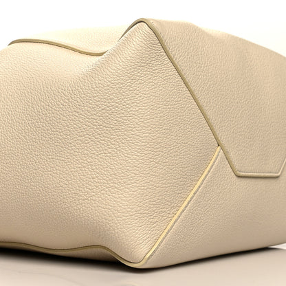 Celine Soft Grained Calfskin Small Belt Cabas Phantom Vanilla 8 of 9