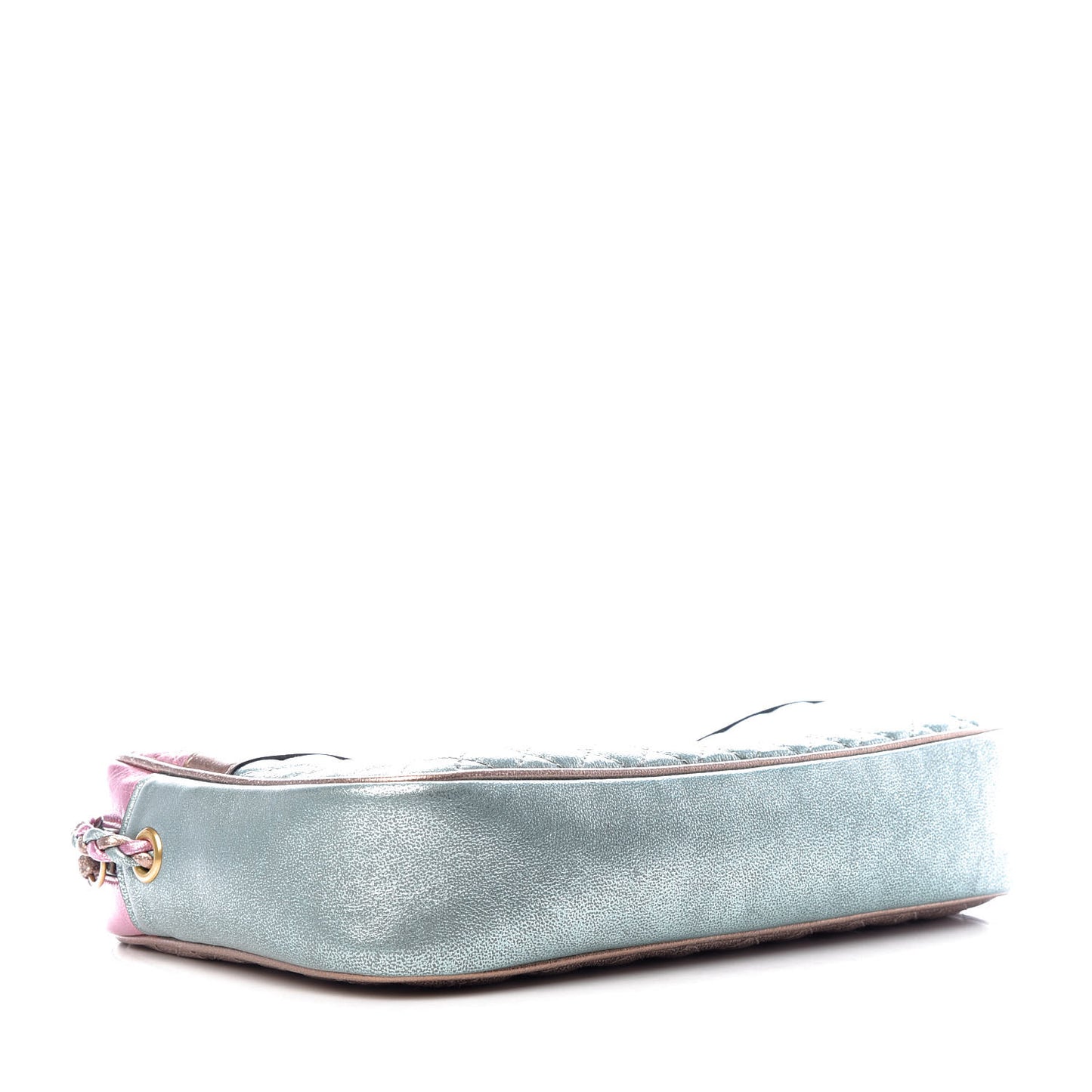 Laminated Nappa Trapuntata Small Zumi Shoulder Bag Rosa Lago Rame