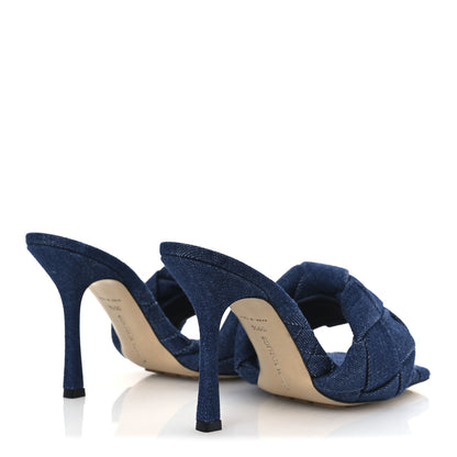 Bottega Veneta Denim Intrecciato Lido Mule 90 Sandals 39.5 Indigo 5 of 9