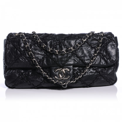 Chanel Calfskin Ultra Stitch Oversize Flap Black 1 of 9
