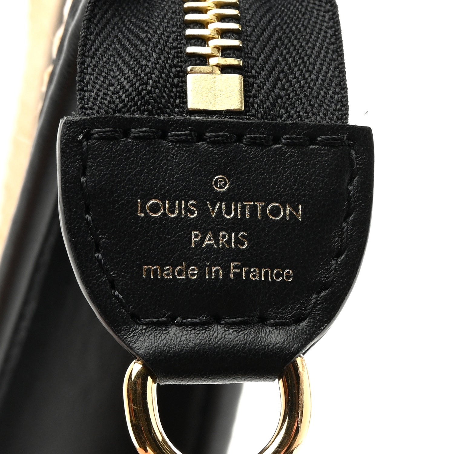 Louis Vuitton Raffia Calfskin Monogram Giant Pouch 6 of 9