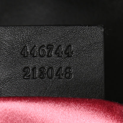 Gucci Velvet Matelasse Embroidered Mini GG Marmont Shoulder Bag Black 6 of 8