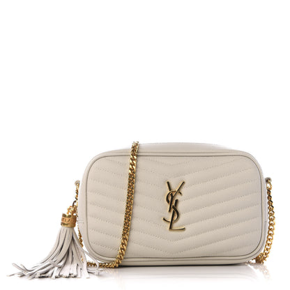 Saint Laurent Grain De Poudre Matelasse Monogram Mini Lou Camera Bag Crema Soft 1 of 8