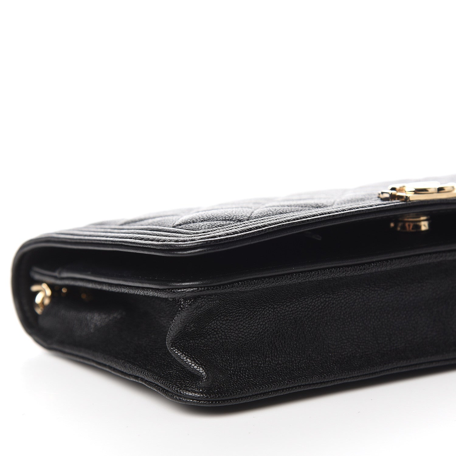 Chanel Caviar Quilted Boy Wallet On Chain WOC Black 8 of 13