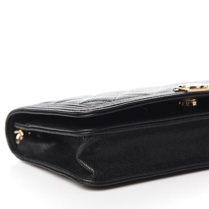 Chanel Caviar Quilted Boy Wallet On Chain WOC Black 8 of 13