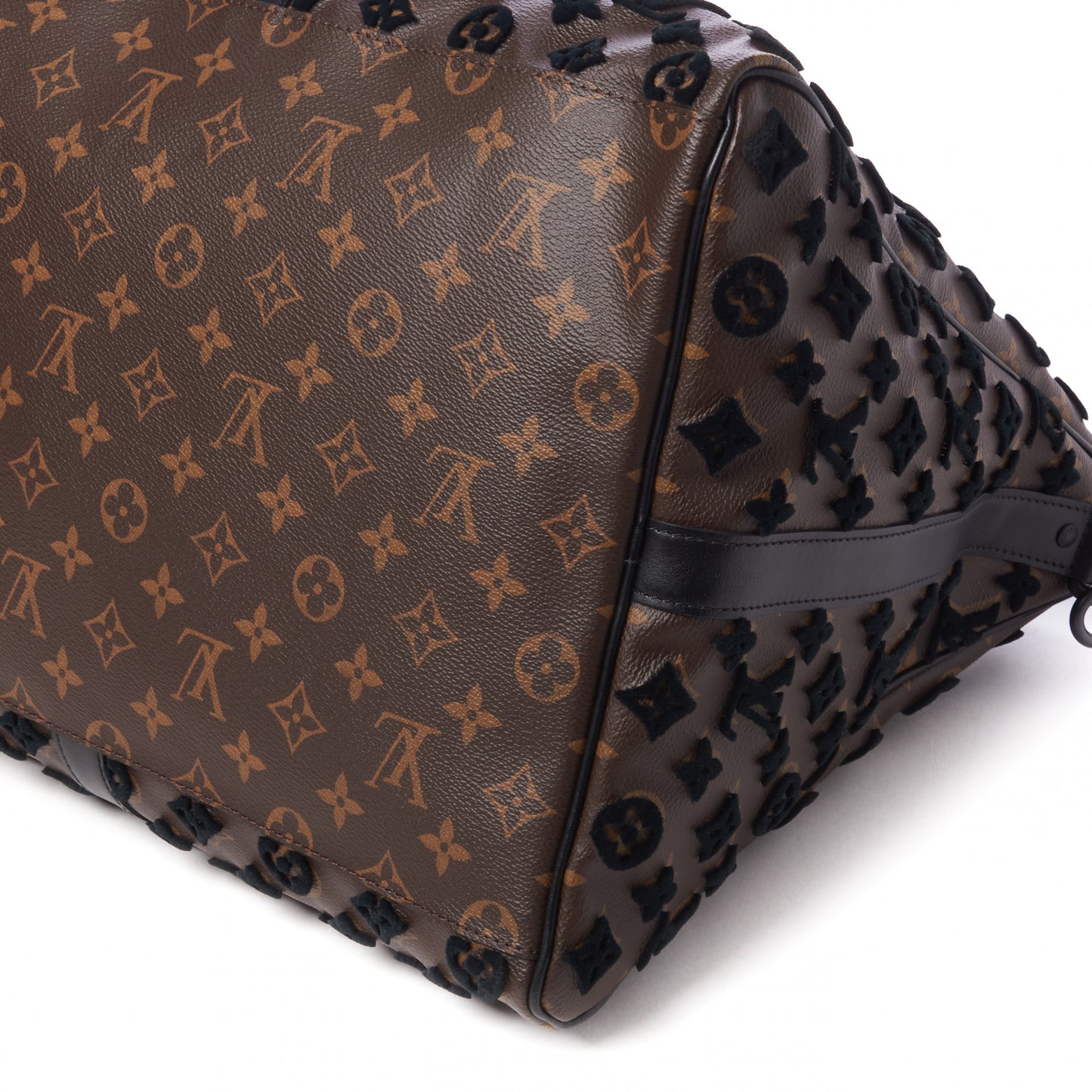Monogram Tuffetage Keepall Triangle Bandouliere 50 Black Black