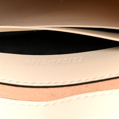 Gucci Calfskin Matelasse Mini GG Marmont Shoulder Bag With Card Holder White Black 8 of 12