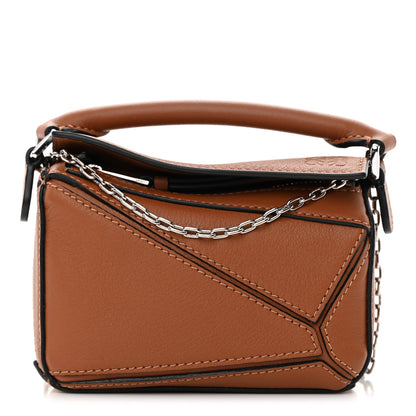 Loewe Calfskin Nano Puzzle Bag Tan 1 of 11