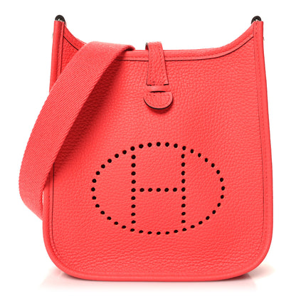 Hermes Taurillon Clemence Evelyne TPM Rouge Pivoine 1 of 12