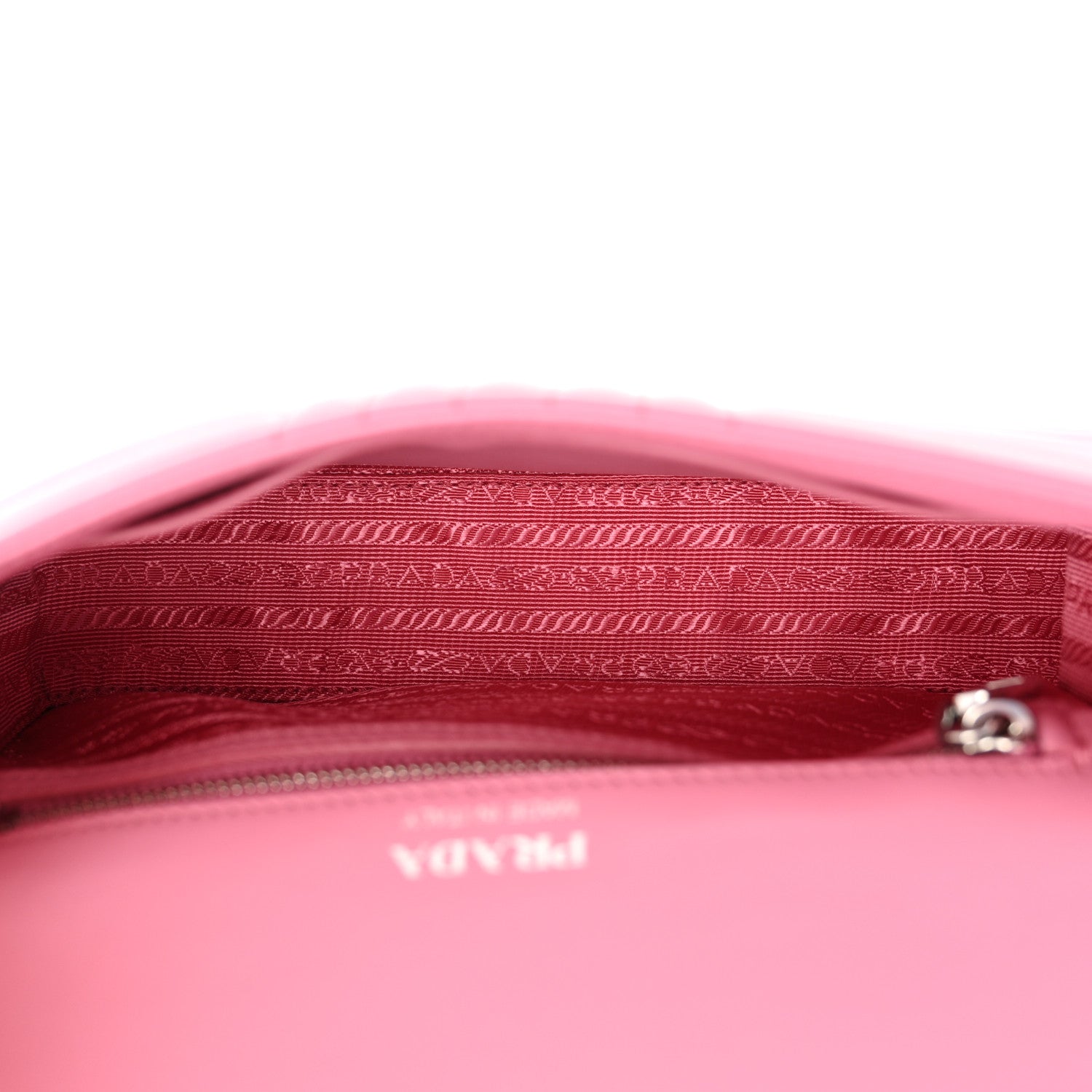 Prada Soft Calfskin Impunture Diagramme Small Chain Flap Shoulder Bag Begonia 5 of 12
