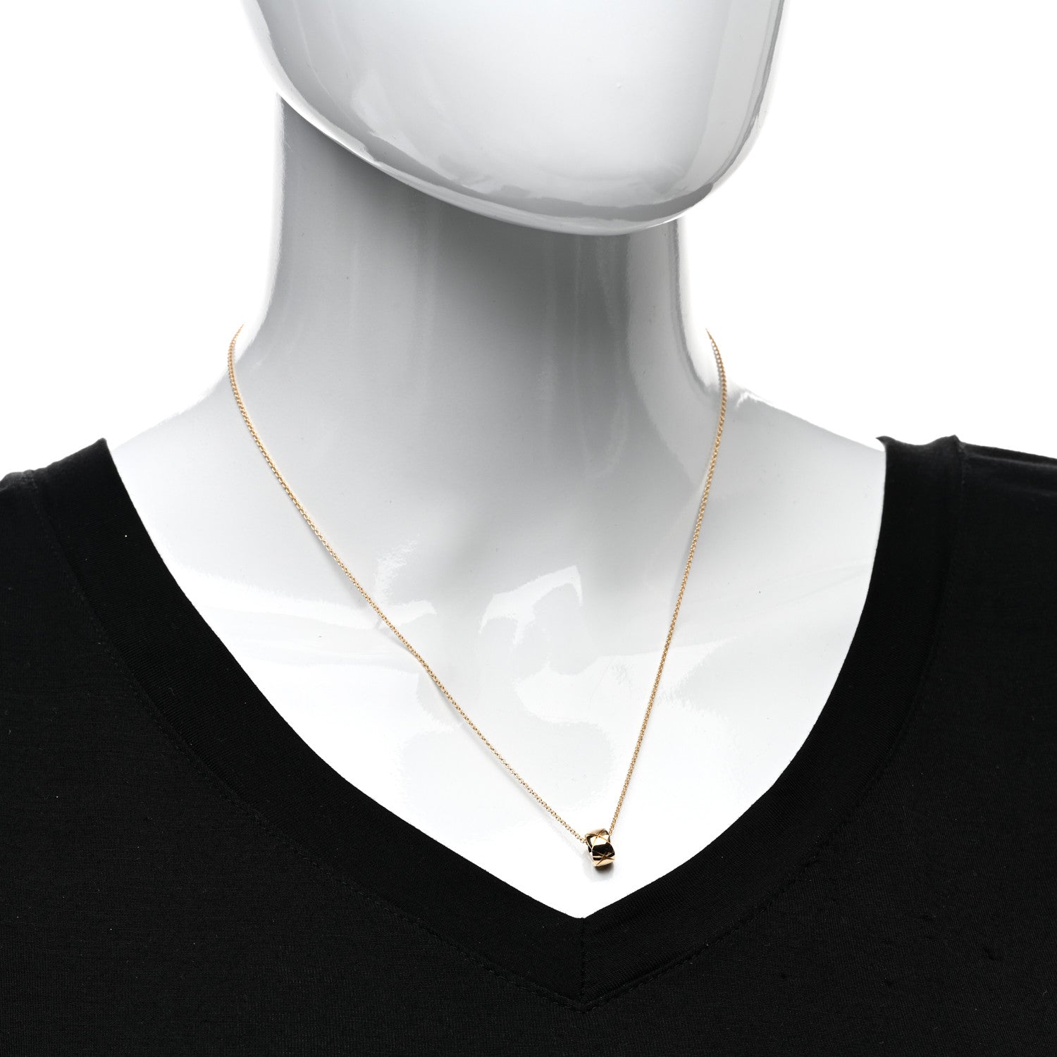Chanel 18K Yellow Gold Coco Crush Round Pendant Necklace 2 of 5