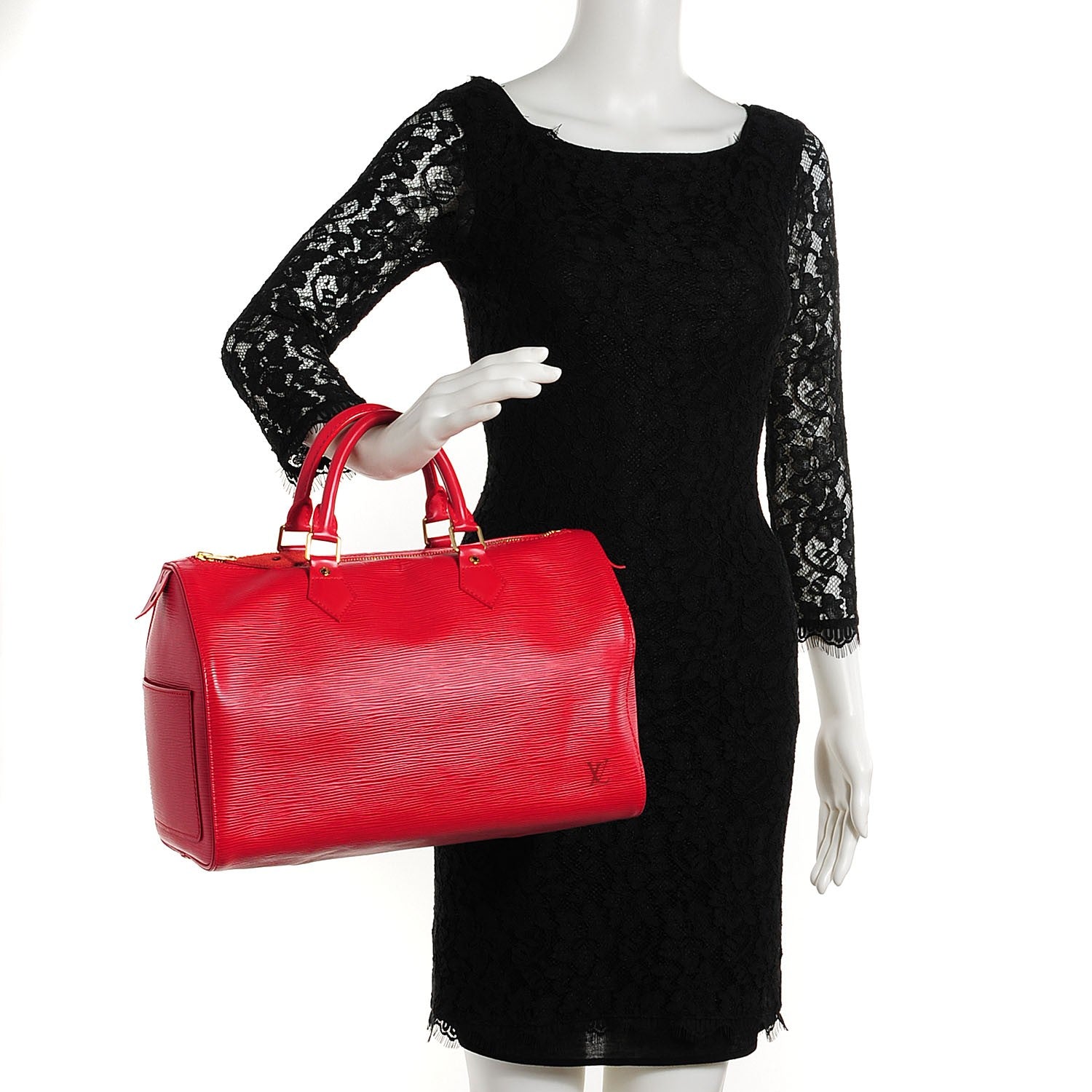 Louis Vuitton Epi Speedy 35 Rouge 2 of 7