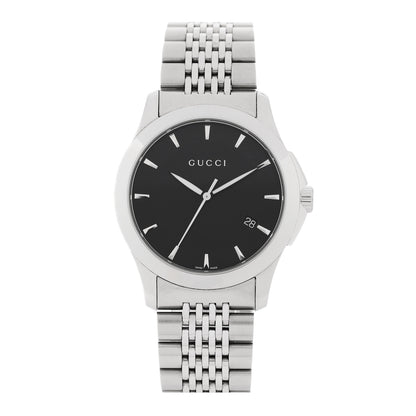 Gucci Stainless Steel 38mm G-Timeless Quartz Watch Black 1 of 4