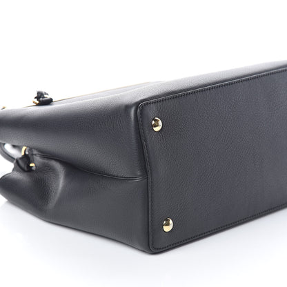 Fendi Vitello Dolce Century Petite 2Jours Tote Black Carbone 8 of 9
