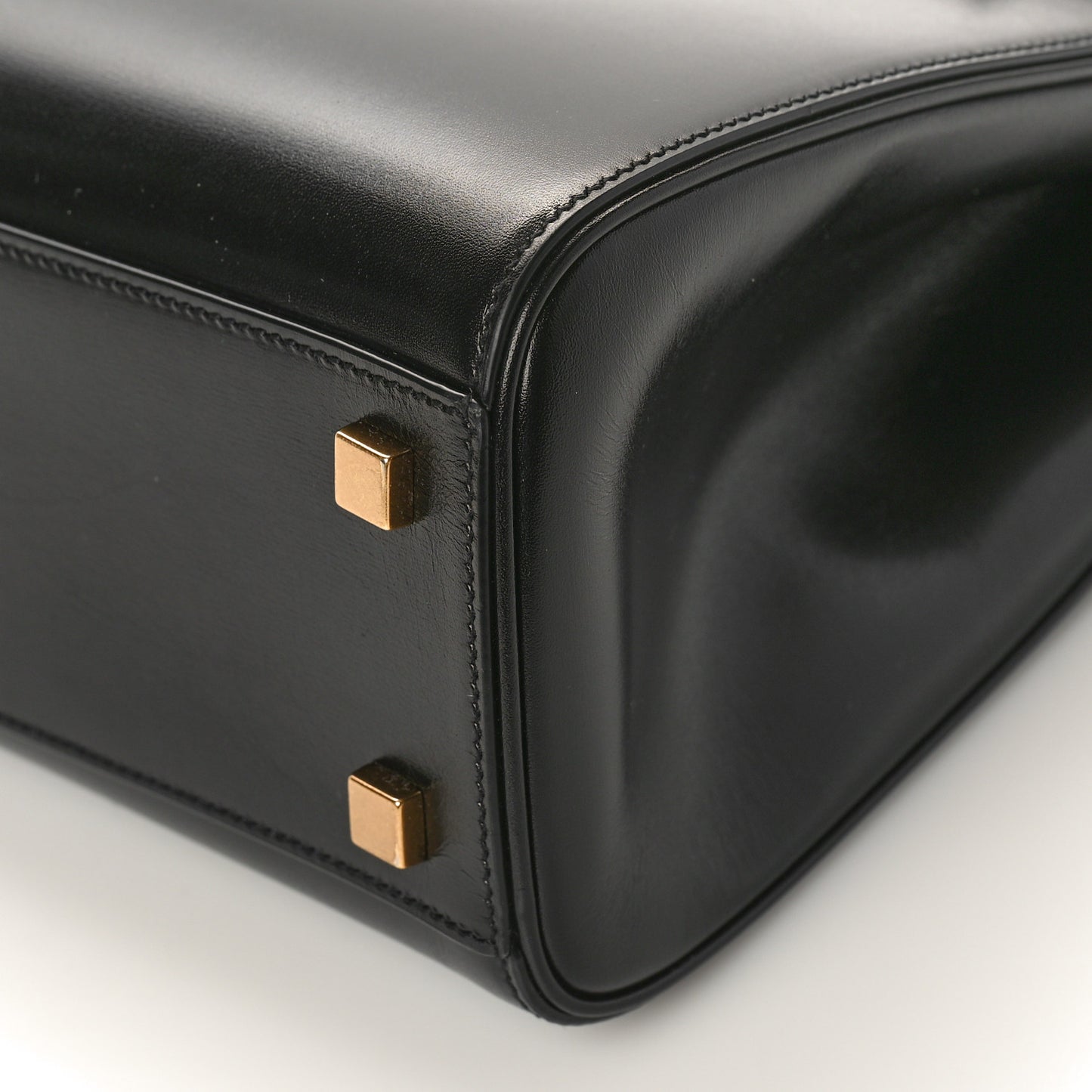 Smooth Calfskin Manhattan Top Handle Black