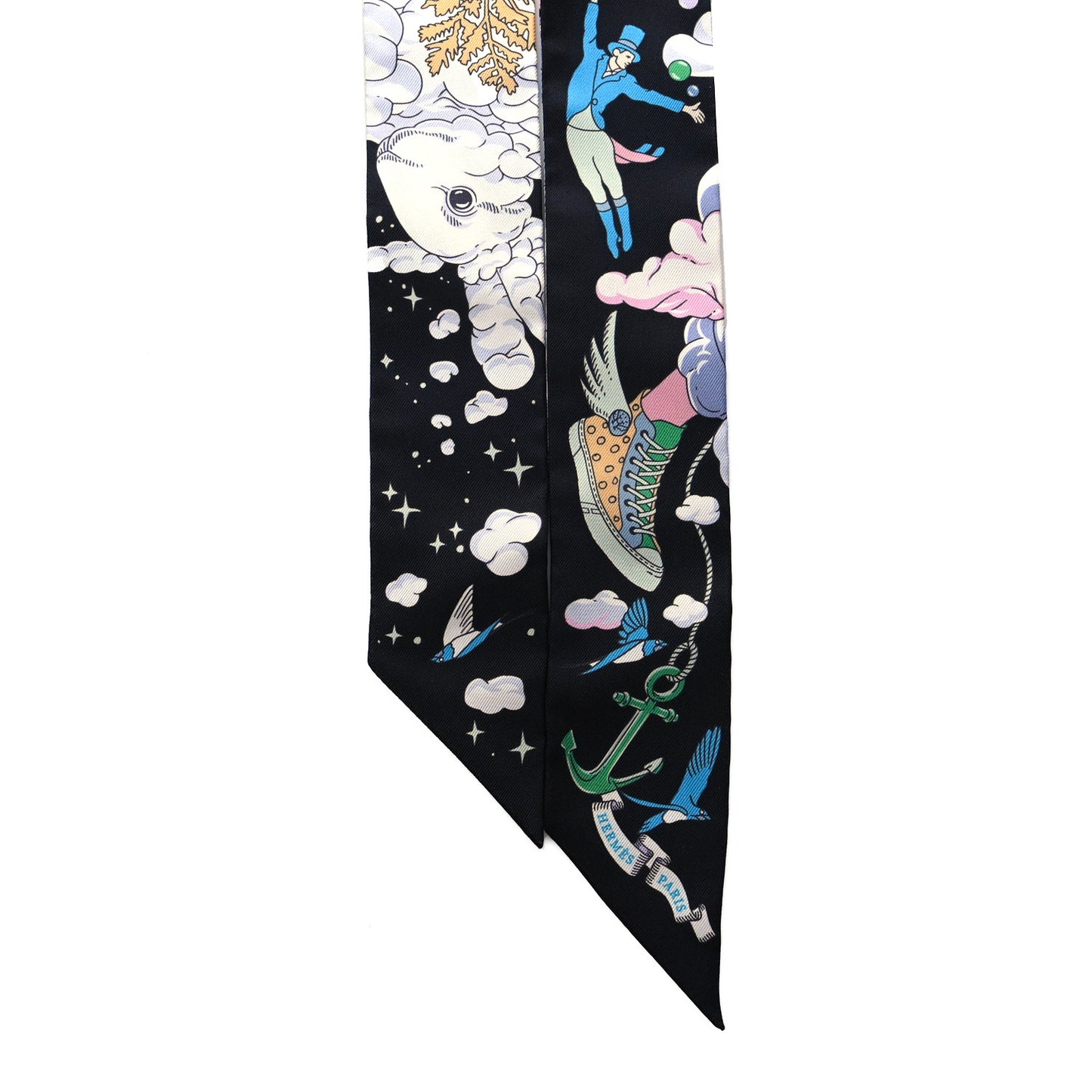 Silk Sur Mon Nuage Twilly Bleu Black Mauve