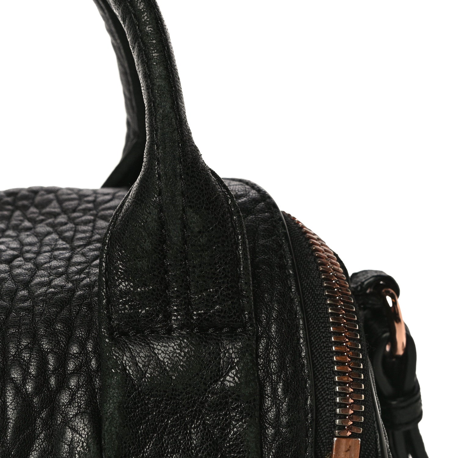 Alexander Wang Pebbled Lambskin Mini Rockie Black Rose Gold Hardware 15 of 18