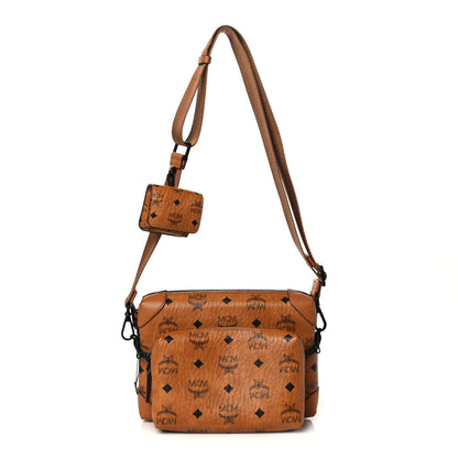 MCM Visetos Small Klassik Multifunction Crossbody Cognac 1 of 9