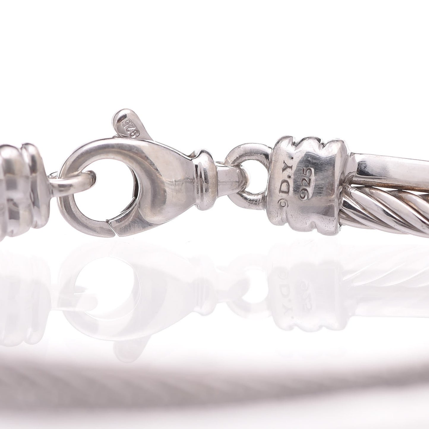 Sterling Silver Diamond 3mm Crossover Bracelet