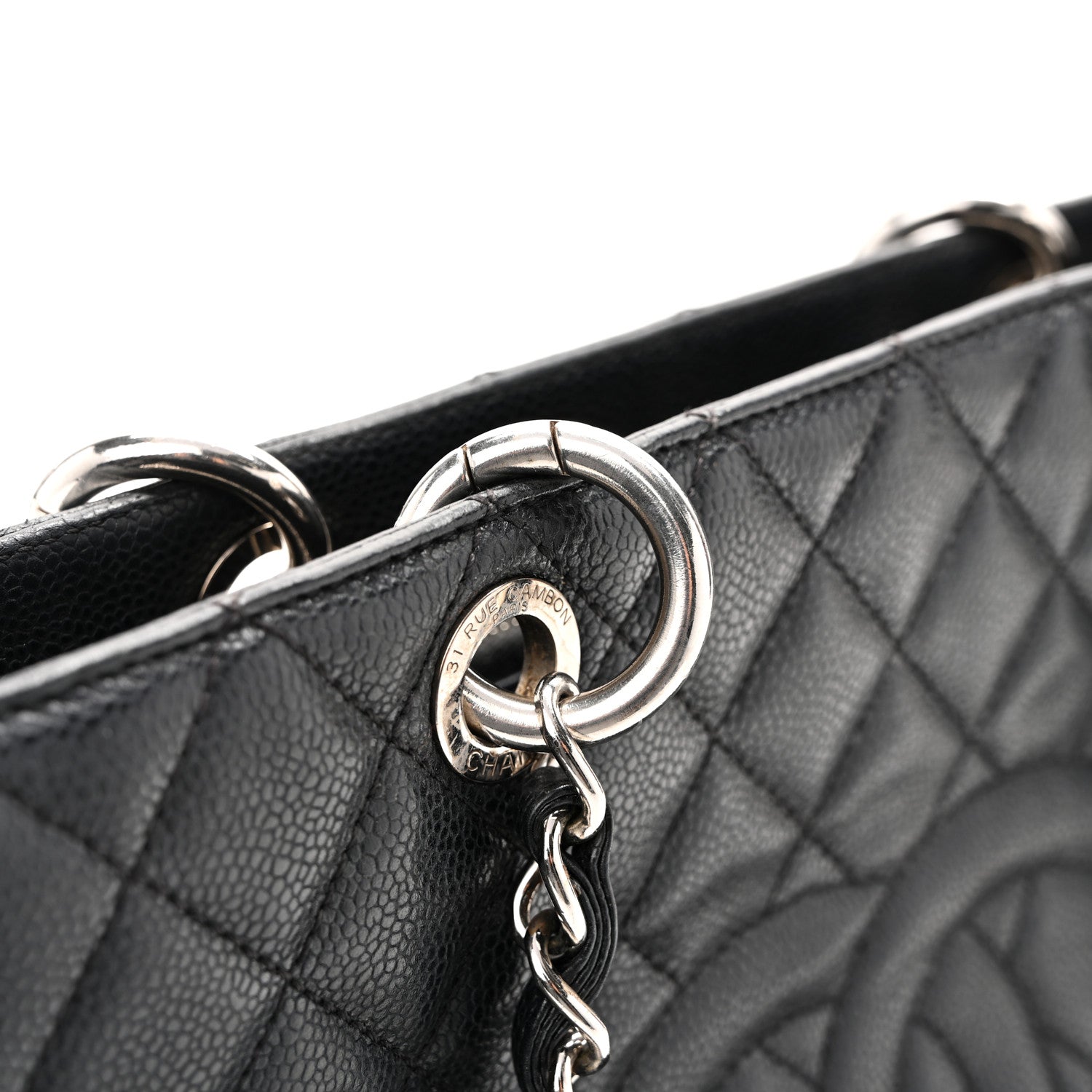 Chanel Caviar Quilted Grand Shopping Tote GST Black 13 of 15