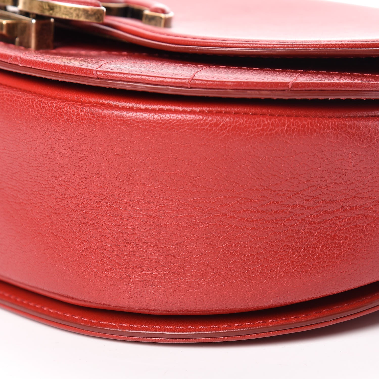 Chanel Shiny Calfskin Goatskin Quilted Small Coco Curve Messenger Flap Red 10 of 15
