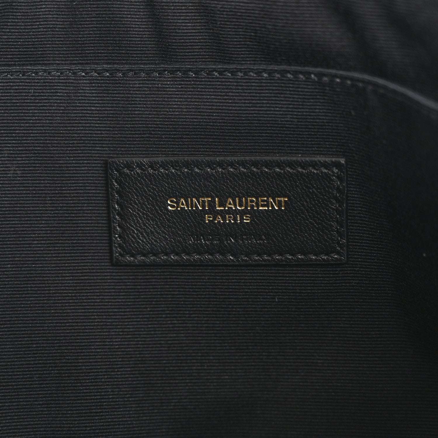 Saint Laurent Calfskin Crocodile Embossed Tablet Pouch Black 6 of 9