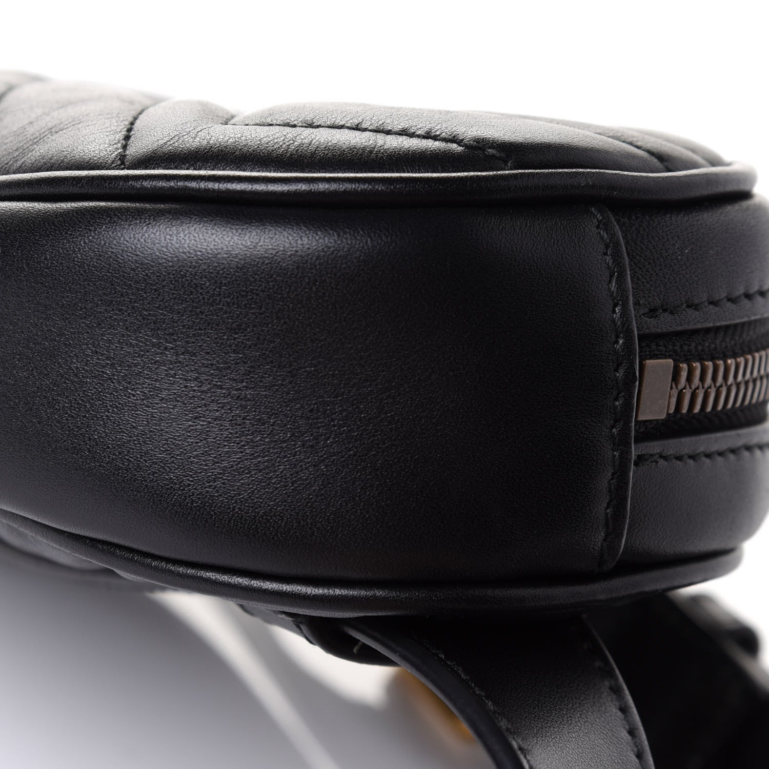 Gucci Calfskin Matelasse GG Marmont Belt Bag 75 30 Black 10 of 10