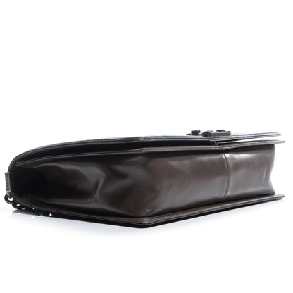 Chanel Calfskin Large Boy Flap Black Brown 4 of 9